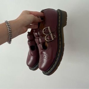 Cherry Red Dr Martin Mary Janes  🍒